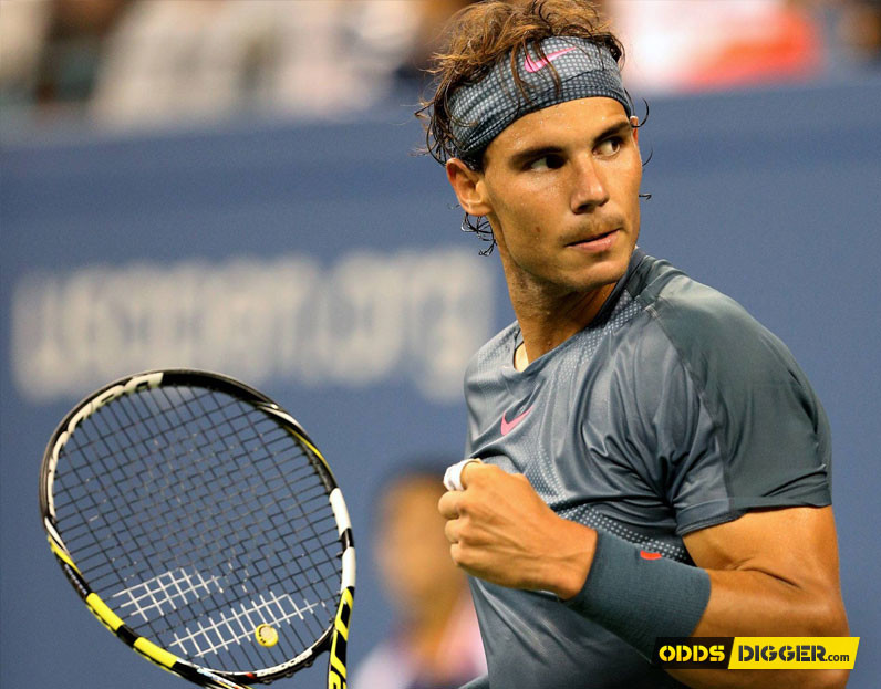 Rafael Nadal on the court