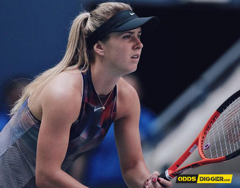 Elina Svitolina defending