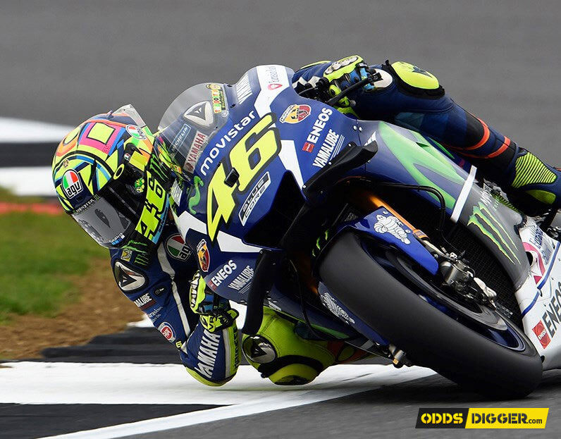 Rossi leading the lap
